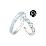925 Sterling Silver Starlight Butterfly Couple Rings