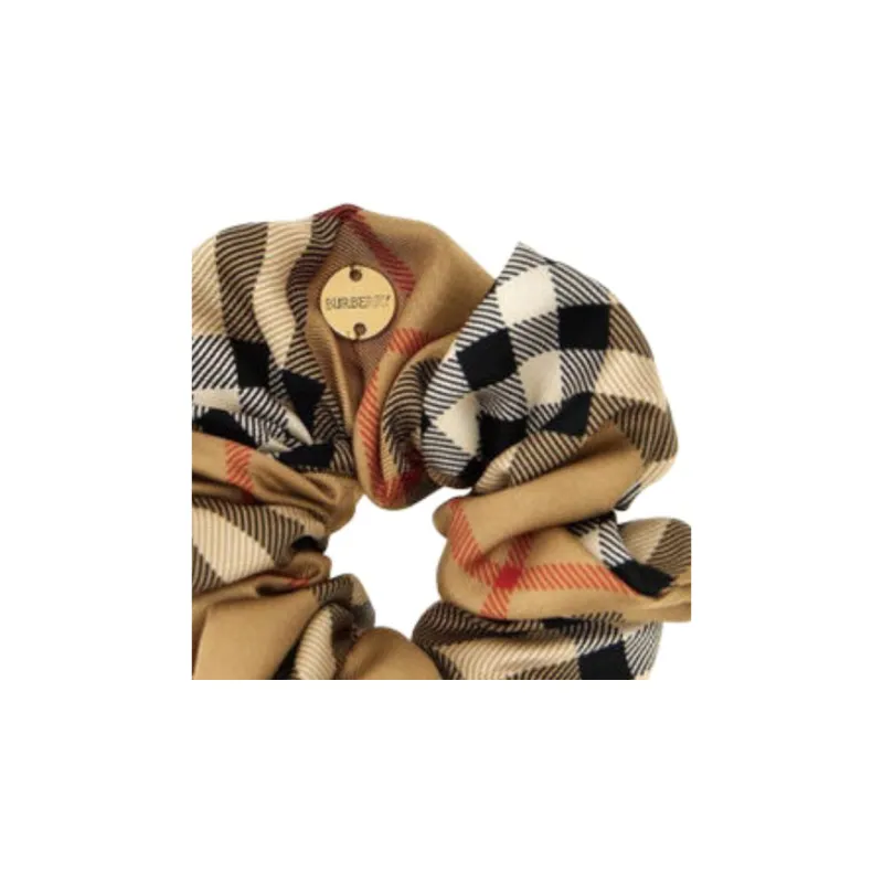 Burberry Silk Hair Tie Women's Brown-1