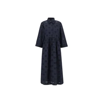 BARBOUR Long Sleeved Dress Women's Marine Blue