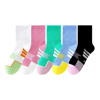 Reebok Mid Calf Socks Unisex 5 Pack Mixed Color