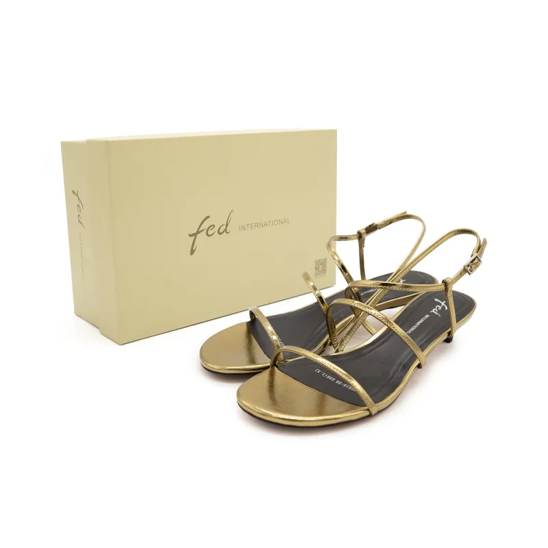 FED One Strap Sandals Women's Gold-2