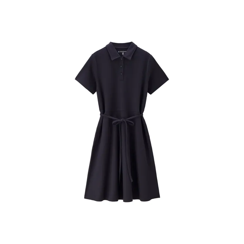UNIQLO Short Sleeved Dress Women's Dark Moss Green-5