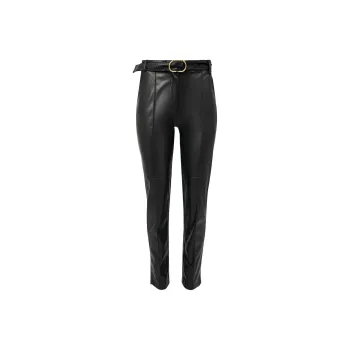 TWINSET MILANO Leather Pants Women's Black
