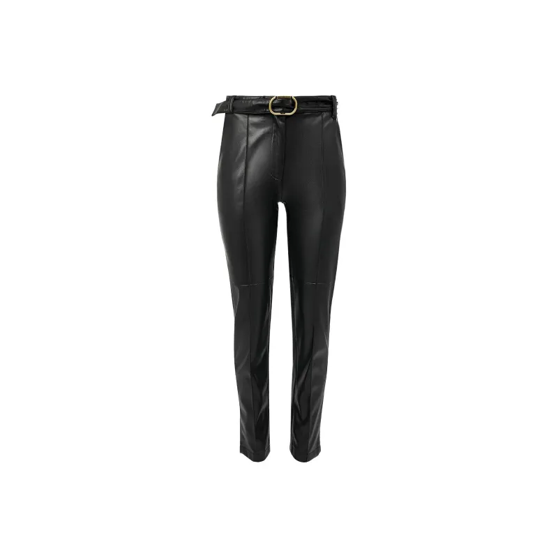 TWINSET MILANO Leather Pants Women's Black-0