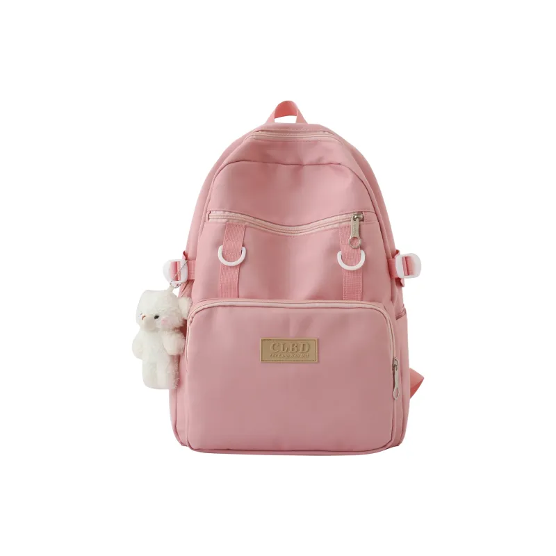Wolfhorse Nylon Backpack Unisex Pink/Black/Purple/Blue-0
