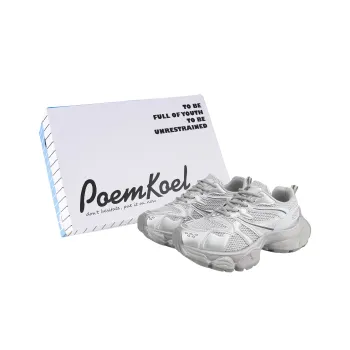 POEM KOEL Height Increasing Abrasion Resistant Lightweight Low Top Chunky Sneakers Women's