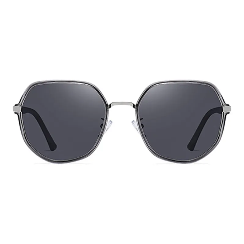AAJF TR/Memory Plastic Metal Round Sunglasses Women's-5