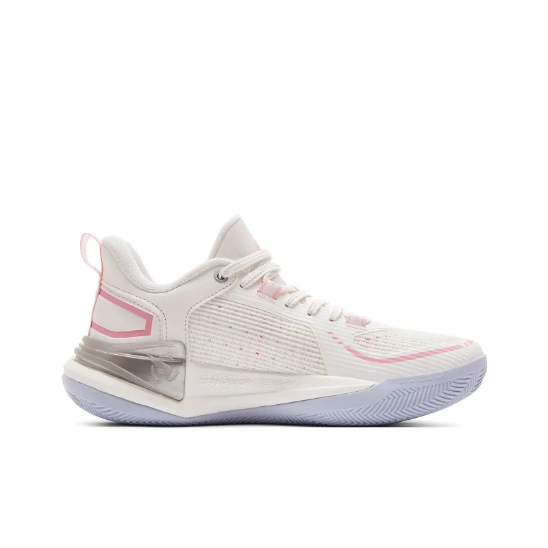PEAK Cushioning, Breathable, And Wide Coverage Low Top Basketball Shoes Women's Ivory Pink-1