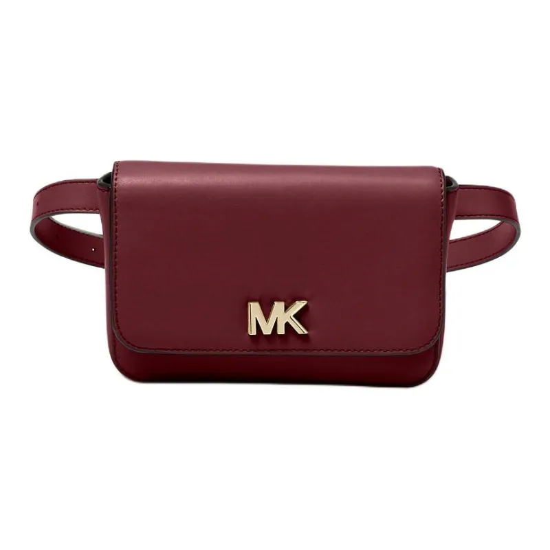 MICHAEL KORS Mott Leather Fanny Pack Women's Dark Red-0