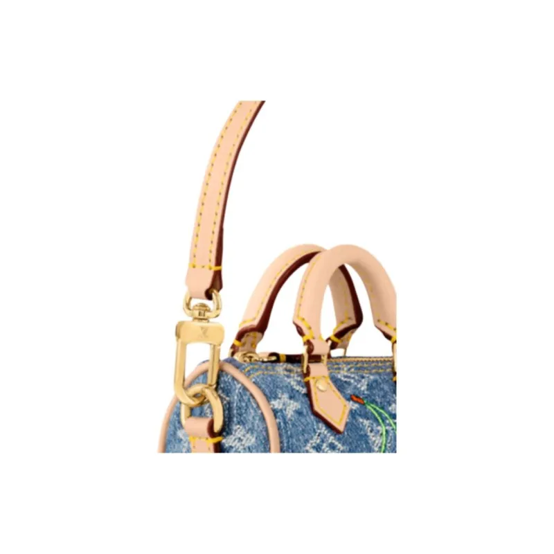 LOUIS VUITTON Takashi Murakami Collaboration Speedy Cotton Bag Accessory Mini Women's Blue-3