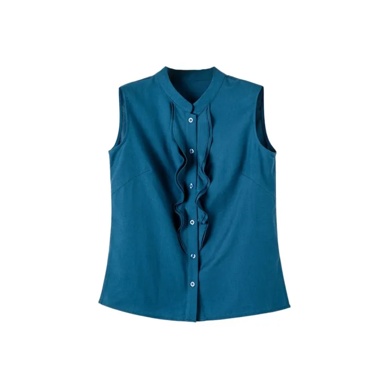 Late White Shirts Women's Peacock Blue-0