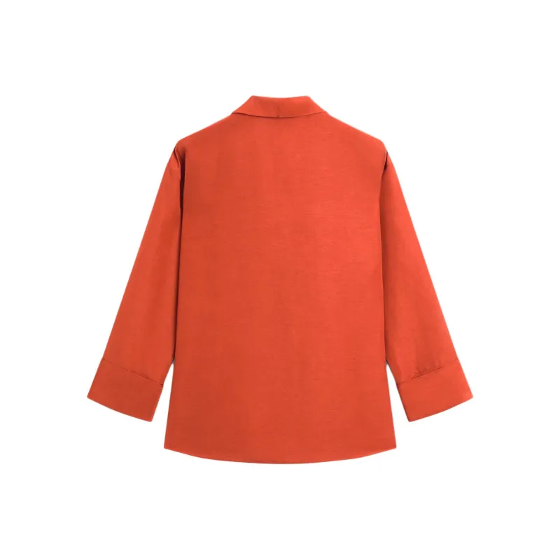 Massimo Dutti Shirts Women's Orange Red-1