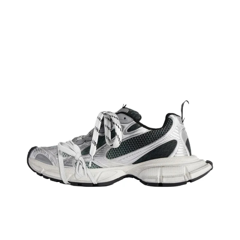 Balenciaga 3XL Low Top Chunky Sneakers Women's Silver-0