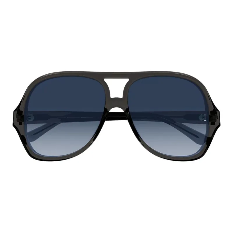 Chloe Acetate Plastic Aviator Sunglasses Women's Black-1