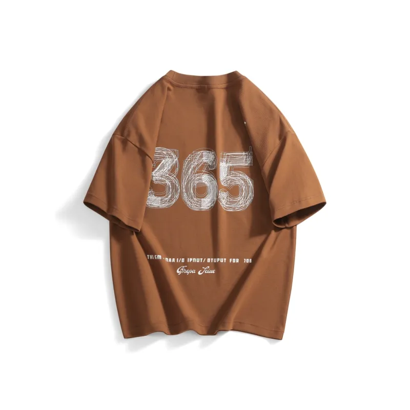 WOSAWE Trendy Brand Minimalist Style Letter Print Crew Neck Half Sleeve T Shirt Unisex-2