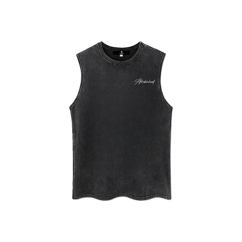 ROBINHOOD Tank Tops Unisex Washed Black-0