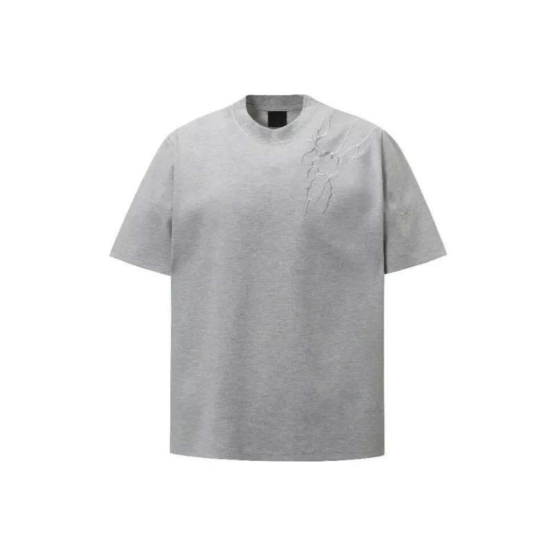 Wooden Rabbit Casual Versatile Fashion Niche Premium Texture Breathable Loose Fit Students Elbow Length Sleeved Men's-1