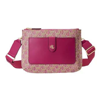Polo Ralph Lauren Leather Crossbody Bag Shoulder Bag Women's Camel & Purple Red & Berry