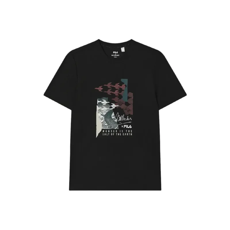 FILA x M.C.ESCHER SS25 T Shirt Men's Jet Black-0