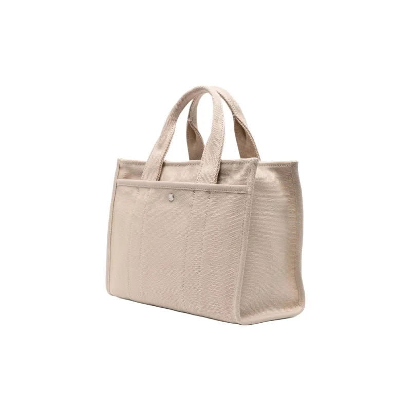 COACH Cargo Cotton And Canvas Tote Bag, Shopping Bag, Shoulder Bag, Handbag Medium Size Women's Neutral Color-1