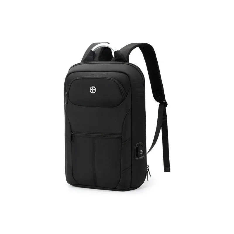 CROSSGEAR PU, Textile Mixture Backpack Unisex Black-0