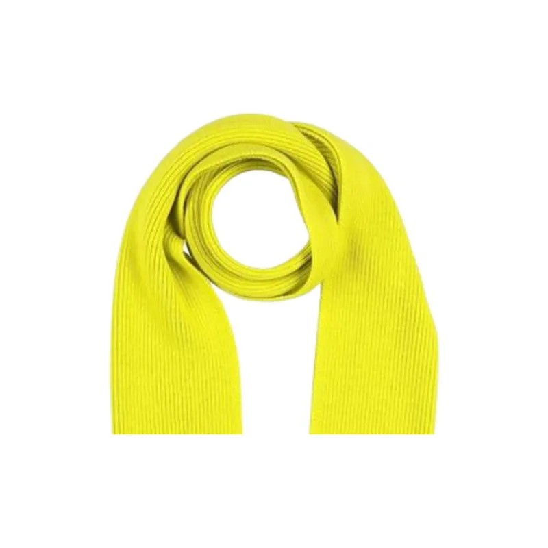 VERSACE Wool Knit Scarves Women's Lemon Green-2