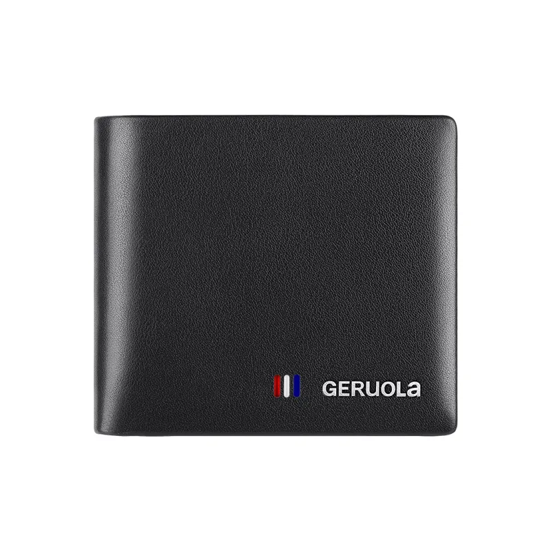 Gorora Top Grain Cow Leather Wallet Regular Men's Black-0