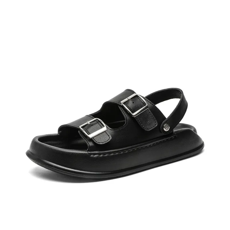 HAPPY DINO Beach Sandals Men White, Black-4