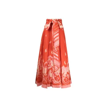 Zimmermann Printed Pleated Maxi Skirt