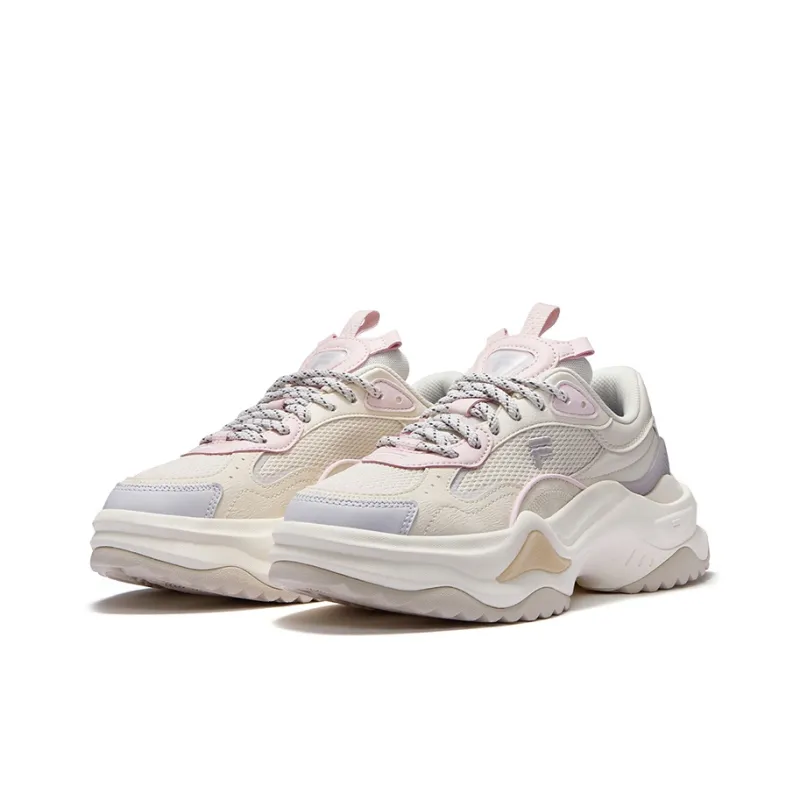FILA FUSION BIANCO II Low Top Casual Shoes Women's Cream Ivory Gray-1