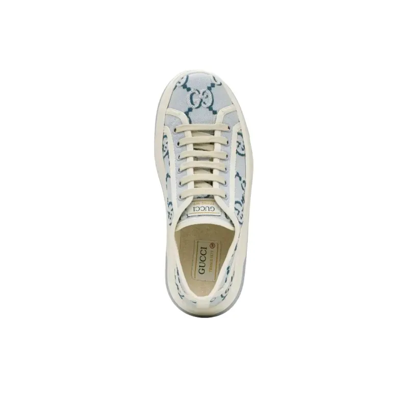 GUCCI Tennis 1977 Low Top Casual Shoes Women's Blue-4