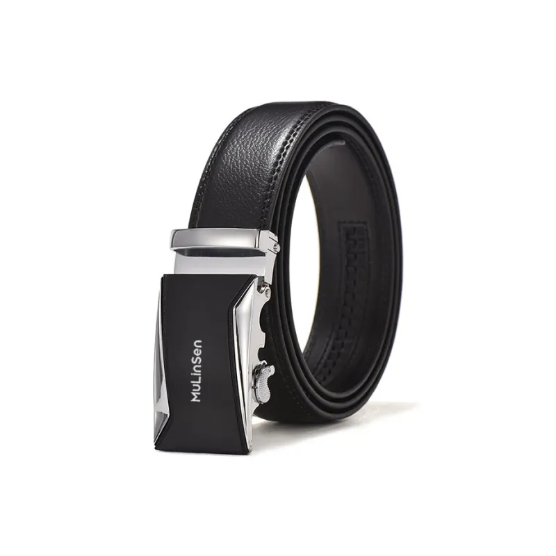 Mulinsen Cow Leather Belts Men's Width 3.5CM-0