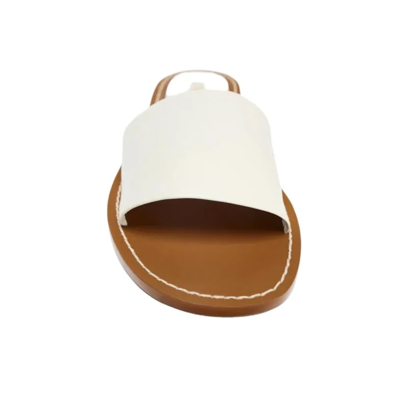 ZARA Abrasion Resistant Slide Slippers Women's White-3