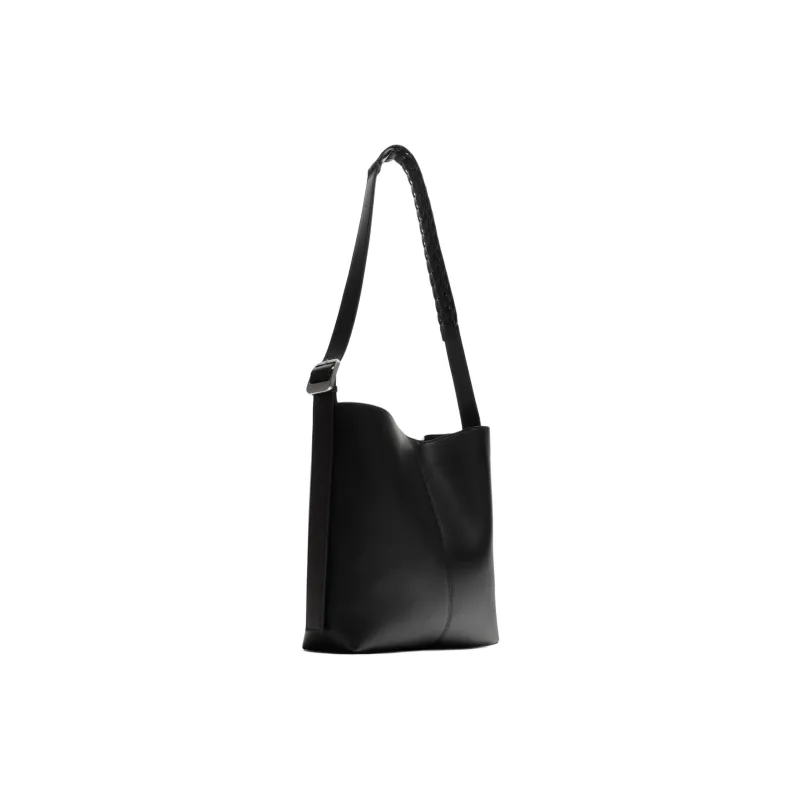 ZARA Polyurethane Shoulder Bag Men's Black-1