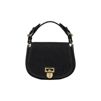 LAUREN RALPH LAUREN Denim Shoulder Bag, Crossbody Bag, Handbag Women's Blue Black