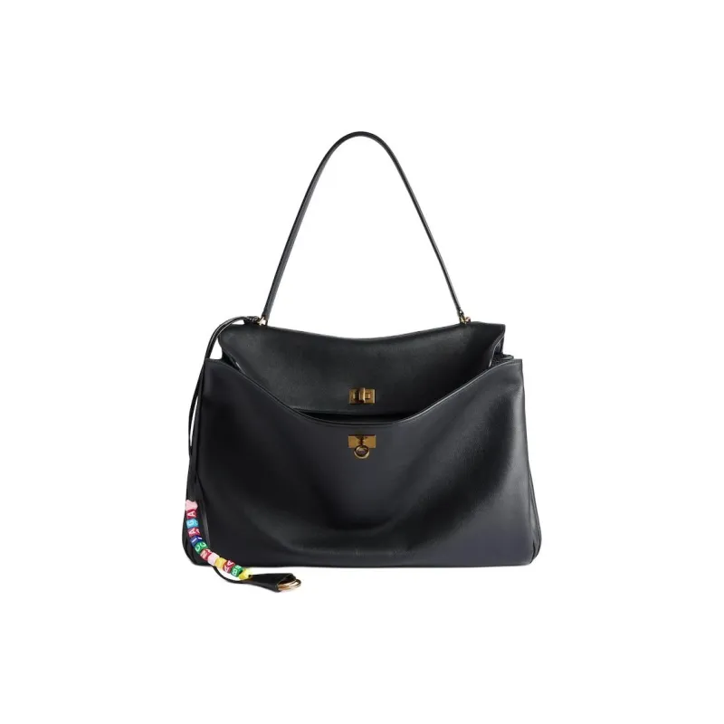 Balenciaga Rodeo Calfskin Bag Charm Bag Merch Women's Black-2