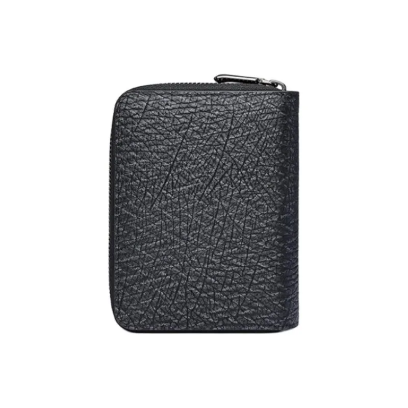 GOLDLION Cow Leather Card Holder Regular Men's Gray Blue-1
