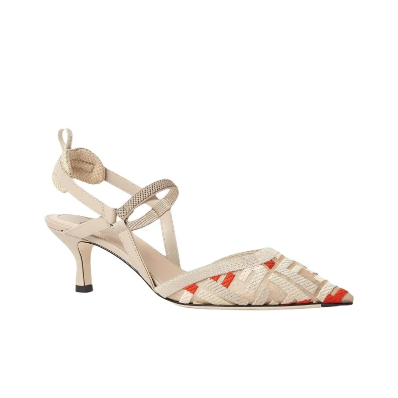 FENDI Colibrì Lite High Heels Women's Beige-2
