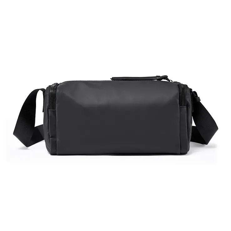 Old Man's Head Nylon Waterproof Fabric Shoulder Bag, Crossbody Bag Unisex Black-0