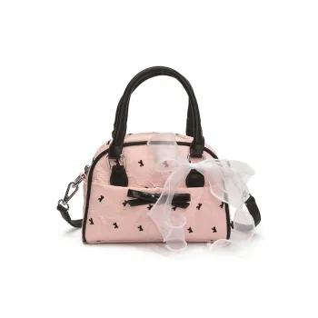 Meow In The Grass PU Shoulder Bag, Crossbody Bag, Handbag Women's Pink/White