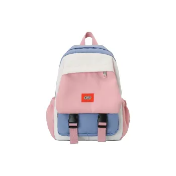 Wolfhorse Nylon Backpack Regular Unisex Pink With Blue/green With Orange/green With Black/black