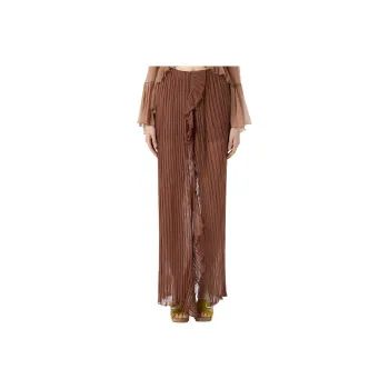 Blumarine Casual Long Skirt Women's Brown