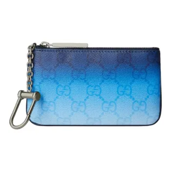 GUCCI Coated Fabric Key Pouch Men's Blue