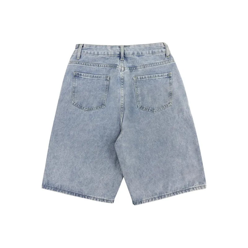 BENGEN Denim Shorts Women's Light Blue-1