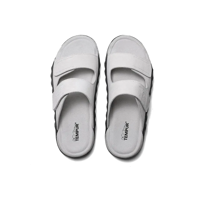 TEMPUR Slide Slippers Men's Light Gray-2