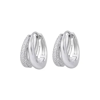 MISS XIA JWY Silver Plated Copper Earrings Unisex