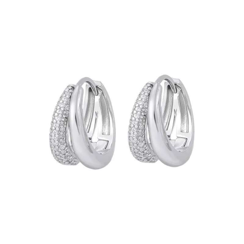 MISS XIA JWY Silver Plated Copper Earrings Unisex-0