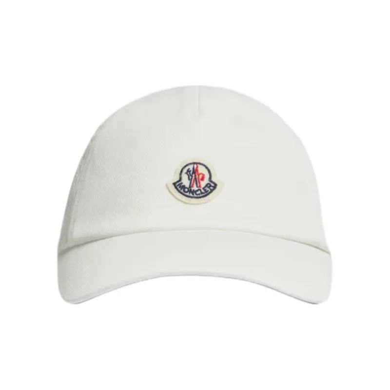Moncler Cotton, Gabardine Baseball Caps Kids' White-0