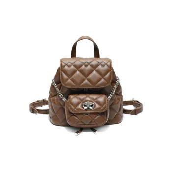 BELLE Artificial Leather Backpack Trumpets Women's Black/Brown
