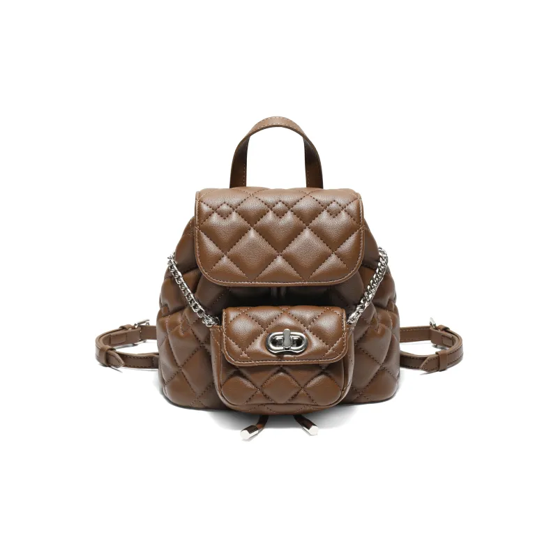 BELLE Artificial Leather Backpack Trumpets Women's Black/Brown-4